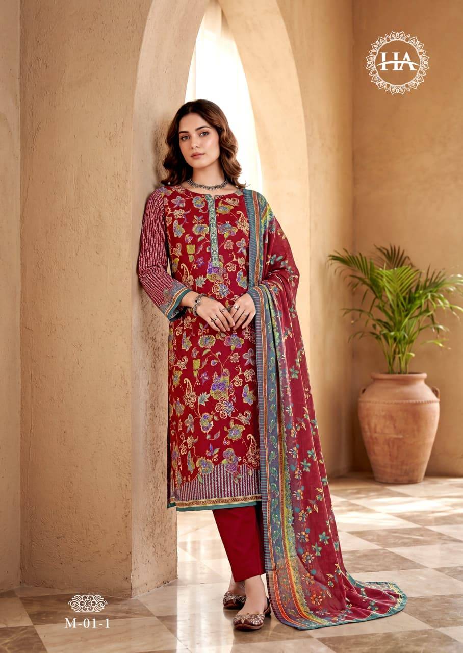 Orbit By Harshit Fashion Hub M-01 To M-06 Series Beautiful Festive Suits Stylish Fancy Colorful Casual Wear & Ethnic Wear Pure Zam Dresses At Wholesale Price